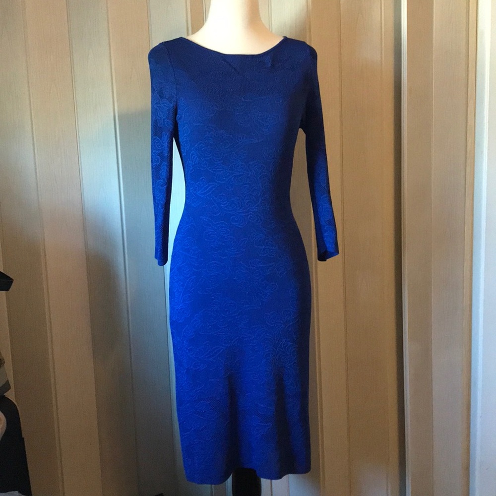 Calvin Klein knee length long sleeve lace dress